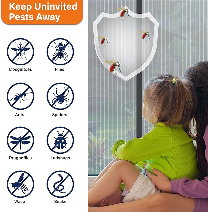 Mesh Screen with Magnetic Closure-Keeps Bugs Out Let Breeze in, Heavy Duty - Image 6