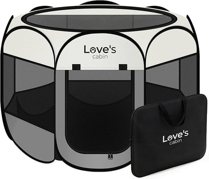Love's cabin Pet Puppy Dog Playpen, Large Dog Tent Crates Cage Indoor/Outdoor by Lovescabin