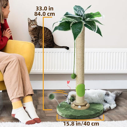 Fantasreen Cat Scratching Post 33'' Cat Scratcher Tall Scratching Posts - Image 6