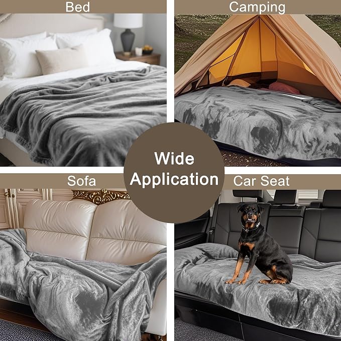 gogobunny Dog Blanket, Waterproof Reversible Sherpa Fleece Throw Blanket - Image 4