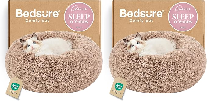 Bedsure Calming Cat Beds for Indoor Cats by BEDSURE