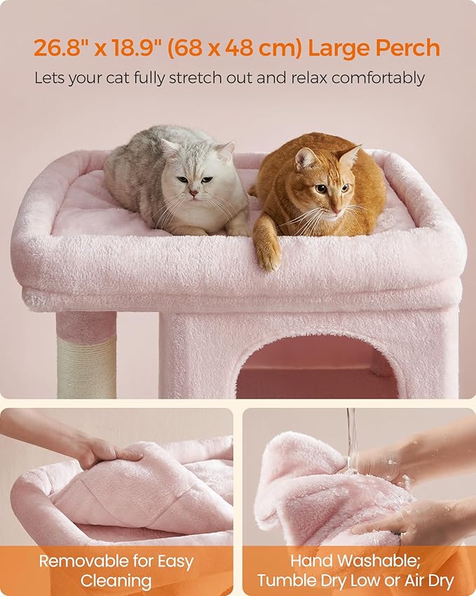 Feandrea Cat Tree, 40.6-Inch Cat Tower, Plush Condo - Image 3