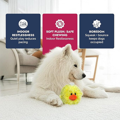 Pet Lou DOG'Z 4 Inch EZ Squeaky Chick Dog Plush Toy, Stuffing-Free Soft Plush - Image 5