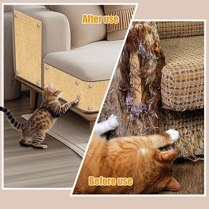 Cat Scratch Mat, 118.5"x17.4" Trimmable Self-Adhesive Cat Scratch Furniture - Image 4