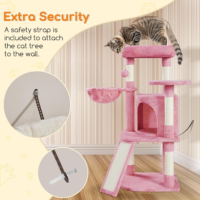 Yaheetech Cat Tree, 42in Play Tower - Image 7