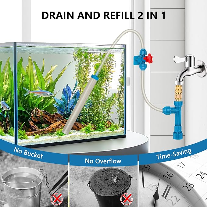 fishkeeper 50FT Aquarium Gravel Vacuum Water Changer - Image 5