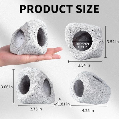 COMSUN 12 PCS Aquarium Decoration Cave Set, Ceramic Fish Tank Hideaway Rock - Image 3