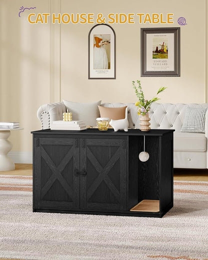 Cat Litter Box Enclosure, Hidden Litter Box Cabinet Furniture - Image 2