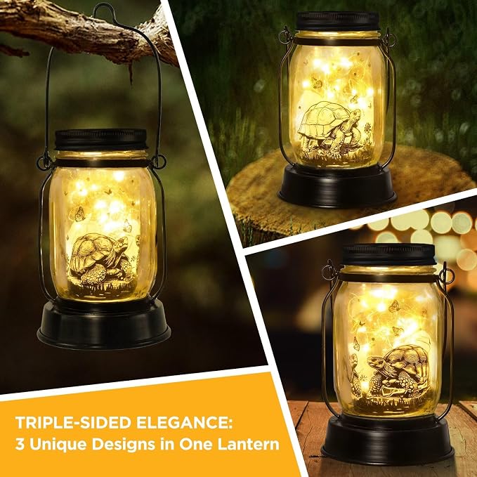 kyoryuger Tortoise Gifts for Women/Men Turtle Lovers Solar Lantern Mom Birthday - Image 4