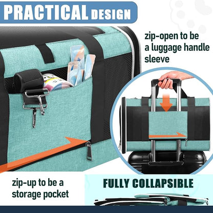 Soft Cat Carrier Large Cat 20 lbs/Kitty Cat Travel Crate - Image 6