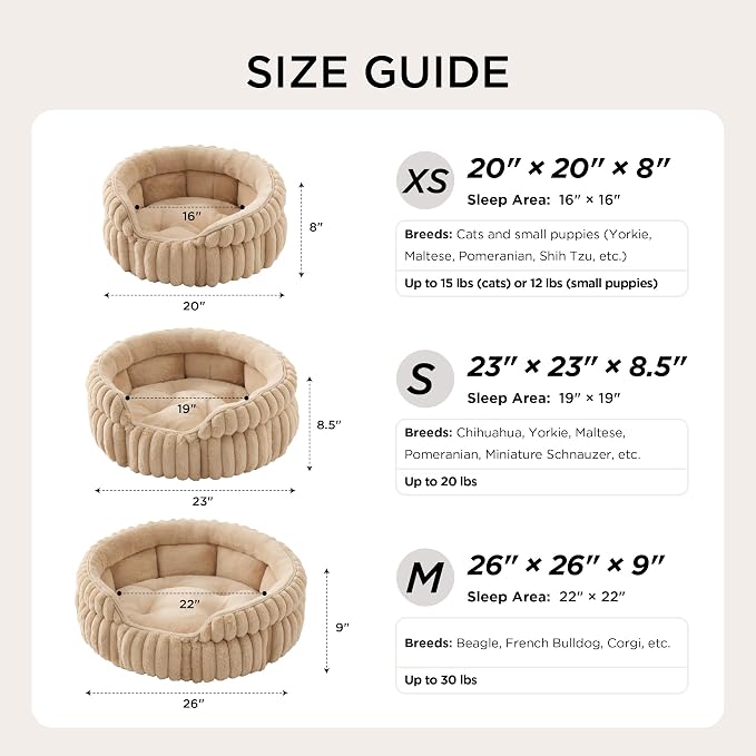 Bedsure ComfyFleece™ Cat Bed, Washable Round Cute Cat Beds - Image 6