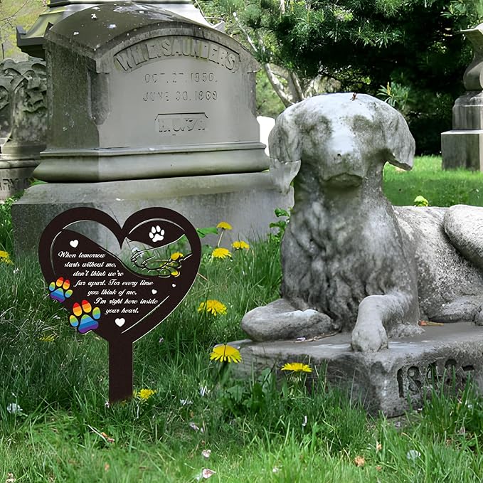 Grave Decorations for Cemetery Rainbow Bridge Dog Memorial Gifts Pet Grave - Image 3