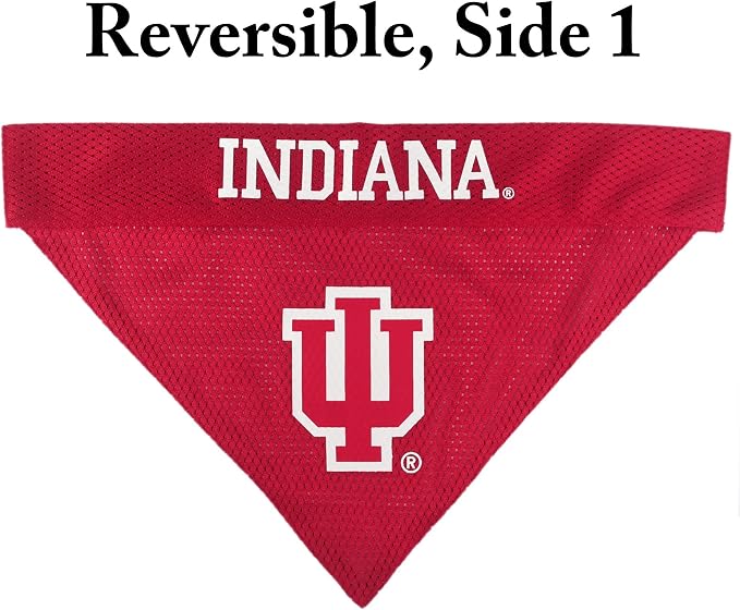 Pets First Collegiate Pet Accessories, Reversible Bandana, Indiana Hoosiers - Image 3