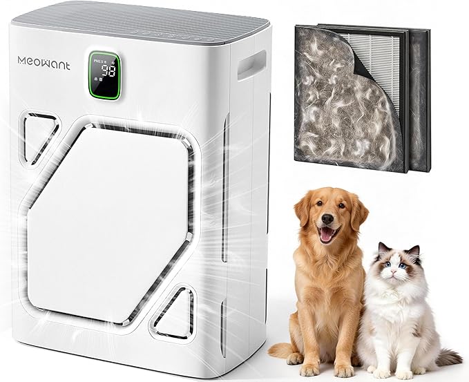 Meowant Air Purifier for Home Large Room 2600ft², H13 HEPA Filter, Double Air by Meowant