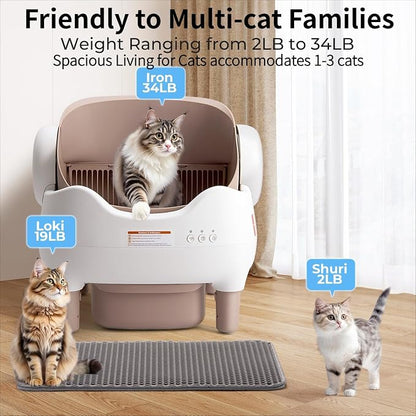 APP-Controlled Self Cleaning Litter Box, Automatic & Hands-Free Cat Litter Box - Image 5