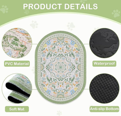 Bienbee Cat Litter Mat, Urine and Water Proof, Bean-Green M - Image 3