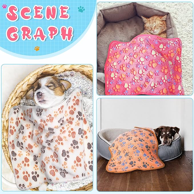 Tatuo 4 Pcs Dog Blanket for Pet Cat Blankets Indoor Puppy Teething Stuff Toys - Image 3