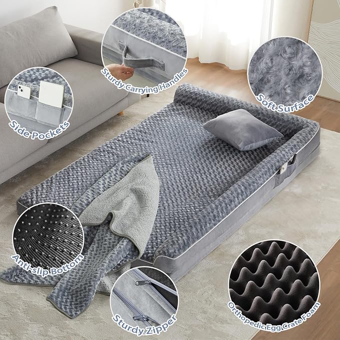 BFPETHOME Orthopedic Dog Beds for Extra Large Dogs, Waterproof Sofa XXL Dog Bed - Image 6