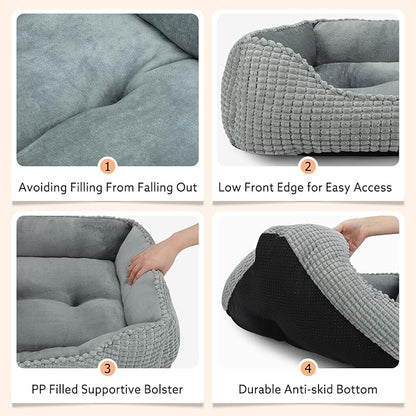 MIXJOY Dog Beds for Medium Dogs Washable, Rectangle Pet Bed Medium Size Dog - Image 4