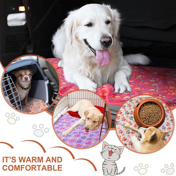 Tatuo 4 Pcs Dog Blanket for Pet Cat Blankets Indoor Puppy Teething Stuff Toys - Image 6
