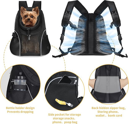 WOYYHO Pet Dog Carrier Backpack Small Dog Front Backpack Ventilated Mesh Dog - Image 3