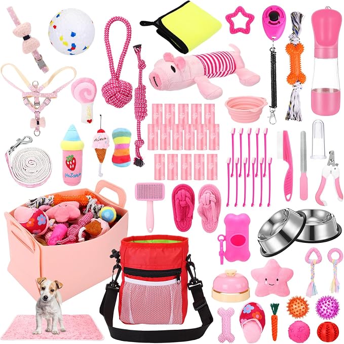 65 Pcs Puppy Supplies Starter Kit Small Dog Essentials Includes Dog Leash - Image 7