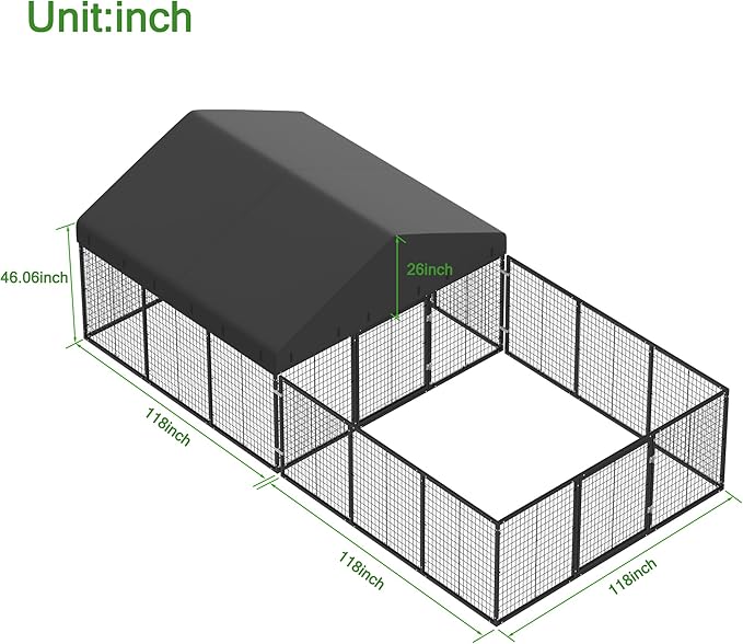 Outdoor Dog Kennel with Dog Fence - Image 5