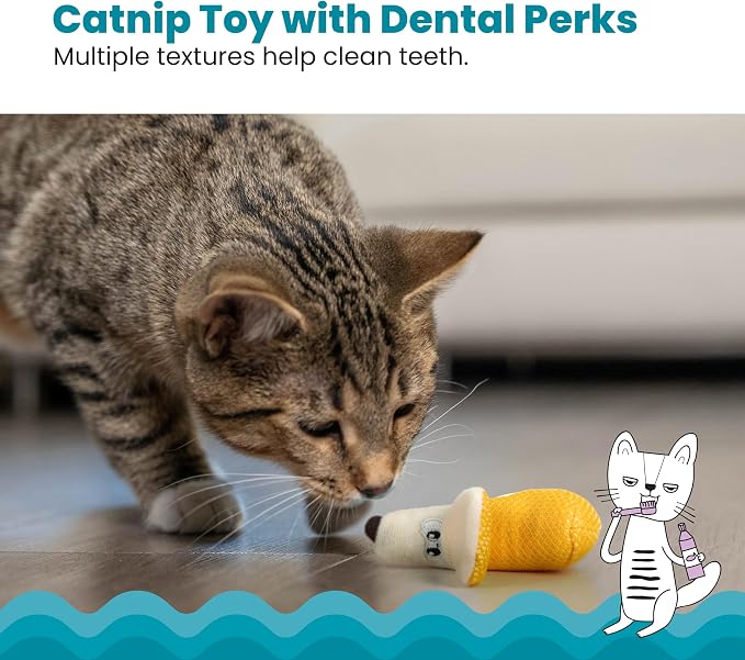 Catstages Petstages Dental Banana Catnip Cat Chew Toy - Image 2
