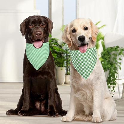 Dog Bandana Green Large 1PCS, Summer Spring Scarf - Image 4