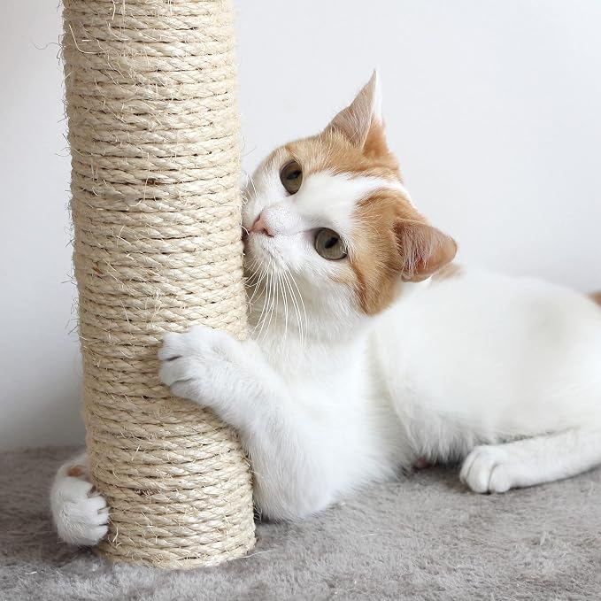 45in Cat Tree with Napping Perches, 2 Story Cat Condo, Cat Scratching Posts - Image 5
