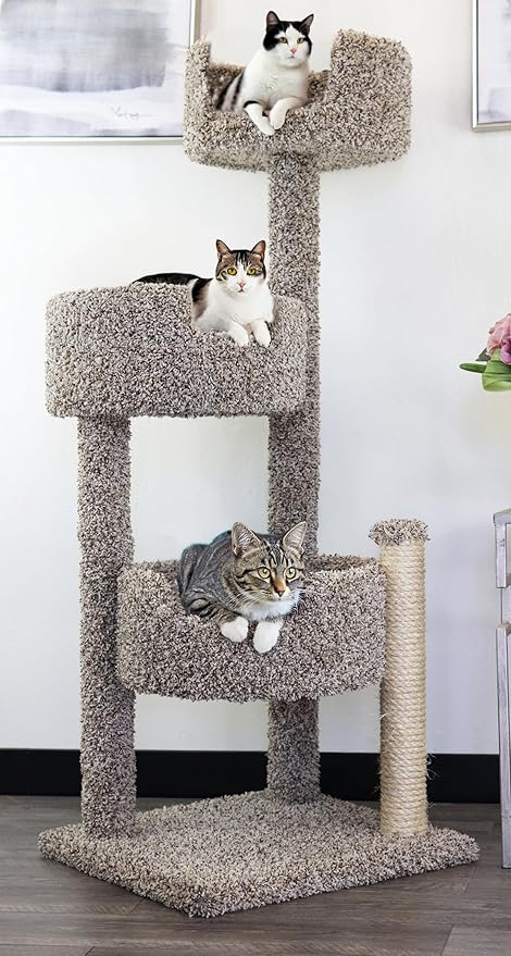 New Cat Condos Real Wood and Carpeted Cat Tree by New+Cat+Condos