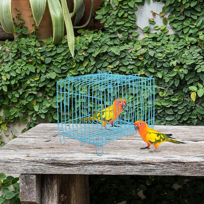 Kisangel Metal Bird Travel Cage Small Bird Cage Portable Carrier Storage s - Image 7