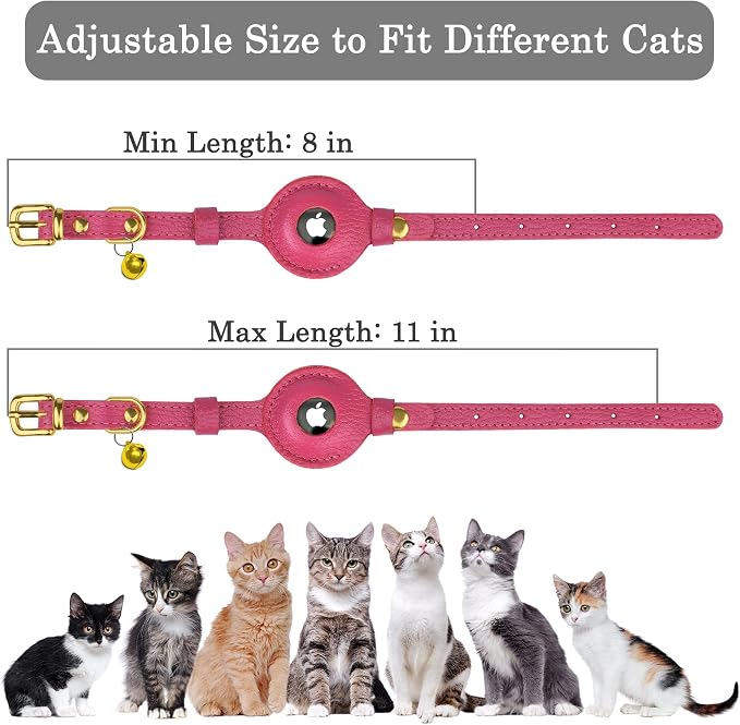 OOPSDOGGY Leather AirTag Cat Collar - Image 4