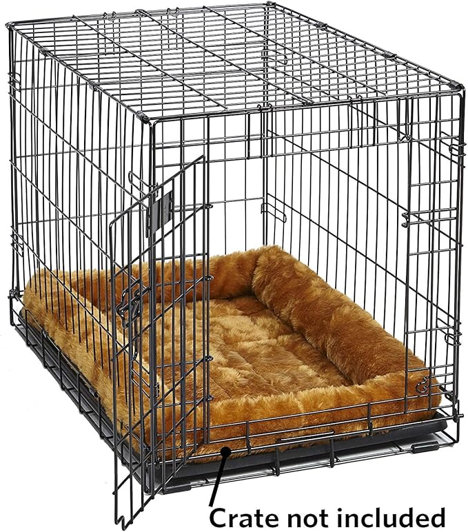 MidWest Homes for Pets QuietTime XXS Dog Bed – Cinnamon Faux Fur Bolster - Image 3