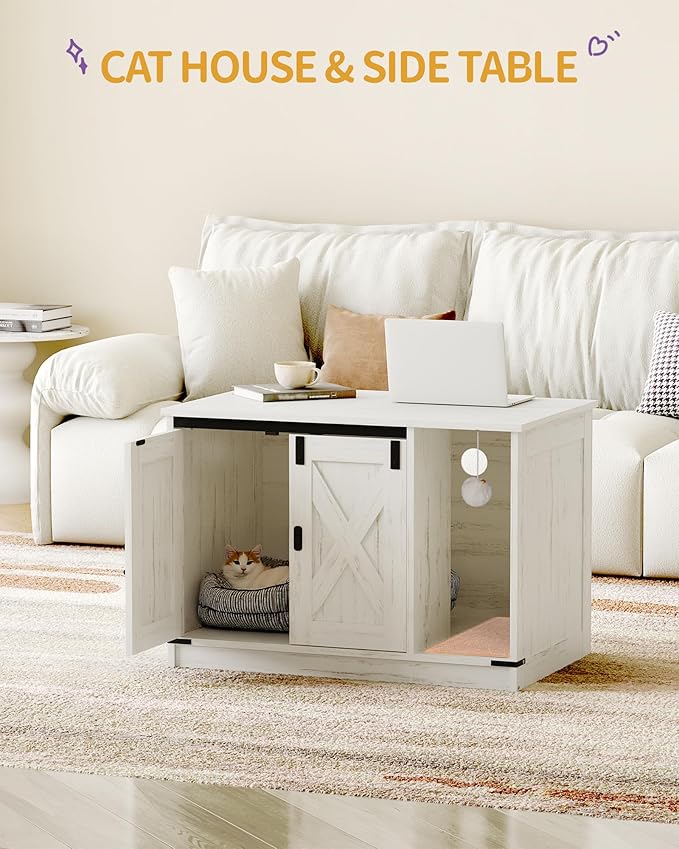 Cat Litter Box Enclosure, Hidden Litter Box Cabinet Furniture - Image 2