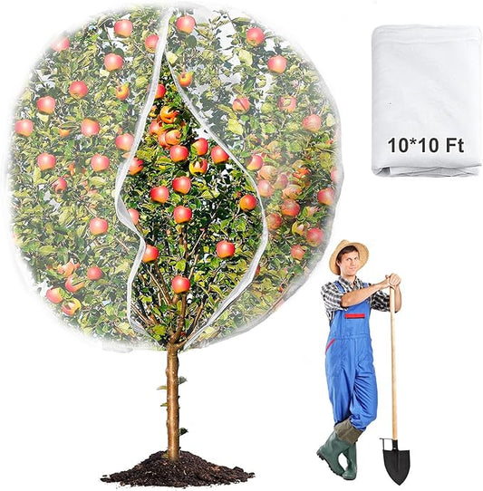 10 x 10ft Extra Large Fruits Tree Netting, Garden Mesh Insect Tree Cover by Waybas