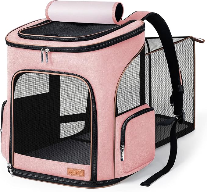 Lekereise Pet Carrier Backpack Expandable Cat Backpack Carrier by Lekereise