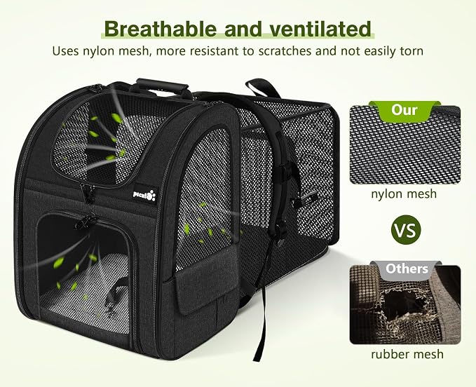 Pecute Cat Backpack Carrier Expandable, Pet Backpack - Image 4