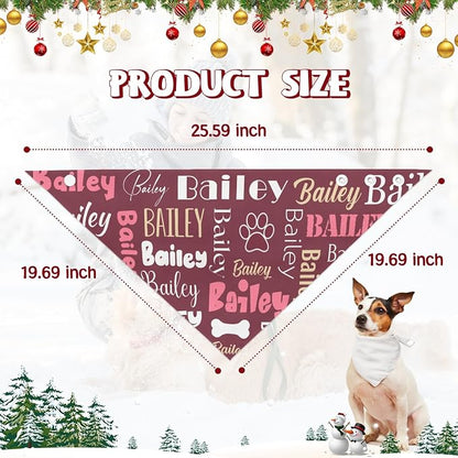 Personalized Dog Bandanas Custom Neckwear Name Button Anti-loosening Dog Scarf - Image 7
