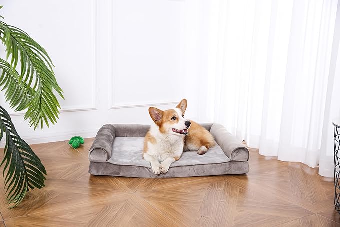 Amazon Basics Dog Bed with Cooling Gel Memory Foam, Pressure-Relief Support - Image 6