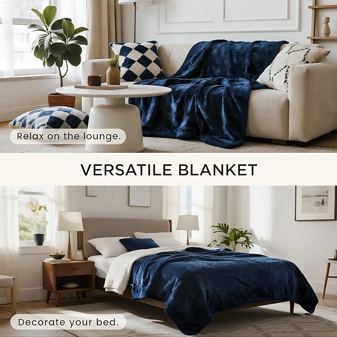 gogobunny Waterproof Bed Blanket, Reversible Sherpa Fleece Throw Blanket - Image 8