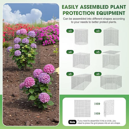 18 PCS Plant Protector from Animals, 6 Pack 12x12 Inch Metal Plant Cages - Image 3