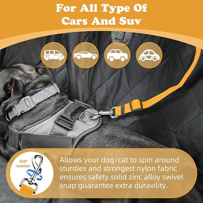 BWOGUE Pet Dog Cat Seat Belts, Car Headrest Restraint Adjustable Safety Leads - Image 5