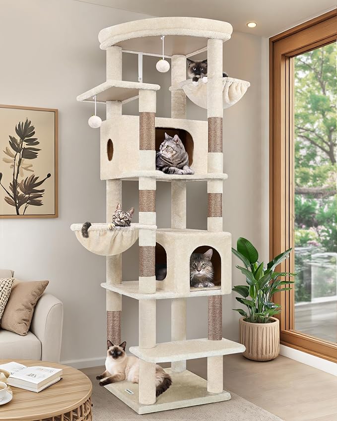 Globlazer Heavy Duty Cat Tree, 74in Sturdy Cat Tower by Globlazer