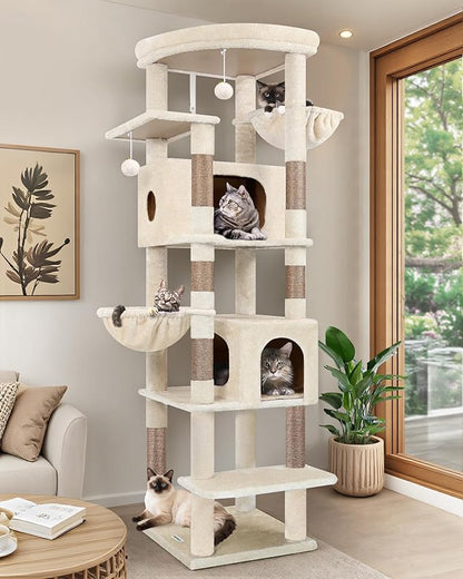 Globlazer Heavy Duty Cat Tree, 74in Sturdy Cat Tower by Globlazer