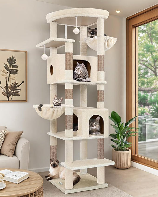 Globlazer Heavy Duty Cat Tree, 74in Sturdy Cat Tower by Globlazer