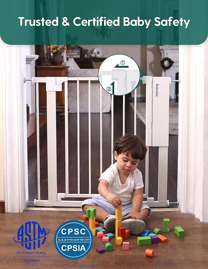 Babelio Smart Baby Gate with Auto-Unlock/Close, Pressure Mounted No Drill - Image 6
