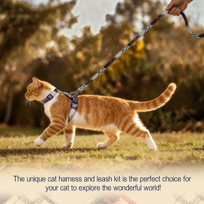 Cat Harness and Leash Set, 3-in-1 Escape Proof Adjustable, Comfortable Soft - Image 2