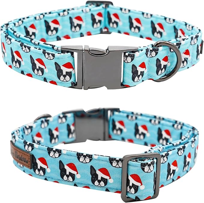 Dog Collar, Christmas Dog Collar Plaid Pet Collar Bow Holiday Bows Girl Boy - Image 4