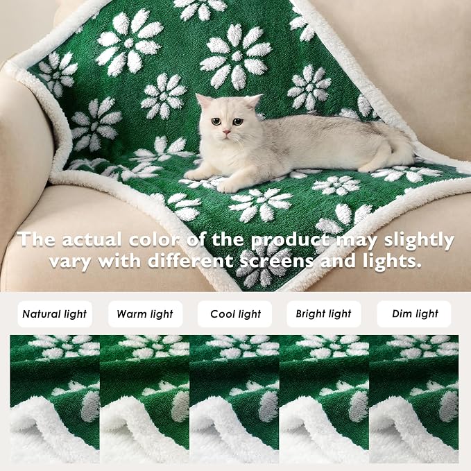 Waterproof Blanket for Dog Puppy Cat, Cute 3D Textured Flower Dog Blanket for - Image 7